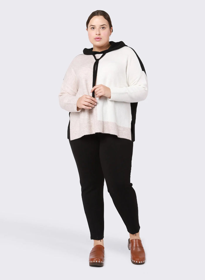 Colour Block Hooded Sweater Acorn Home + Apparel