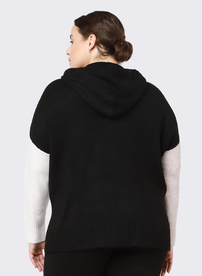 Colour Block Hooded Sweater Acorn Home + Apparel