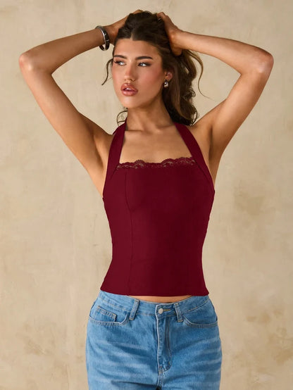 CONTRAST LACE SLIM FIT CAMISOLE