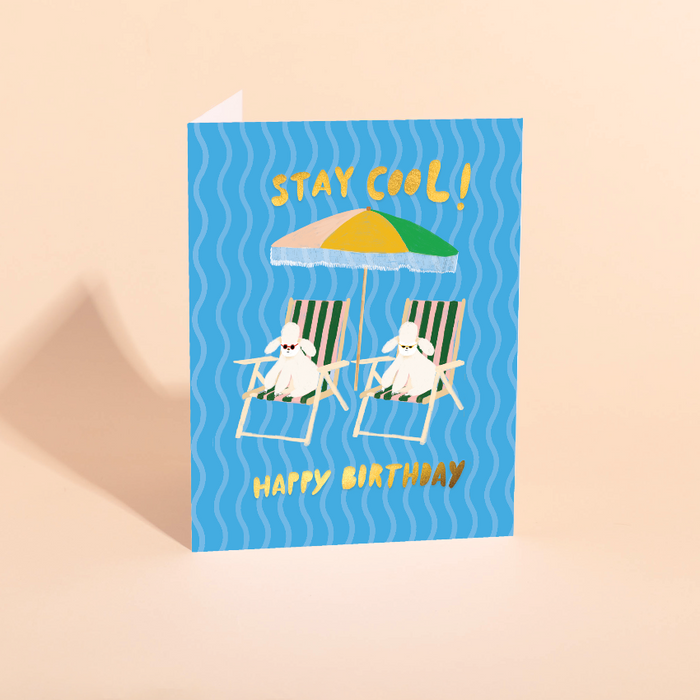 Cool Poodles Birthday Card
