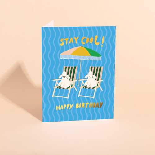 Cool Poodles Birthday Card