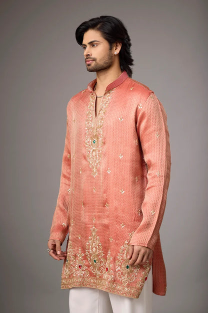 Statement Hem Border Embroidered Kurta – Wedding Ethnic Wear | Mahavir NX