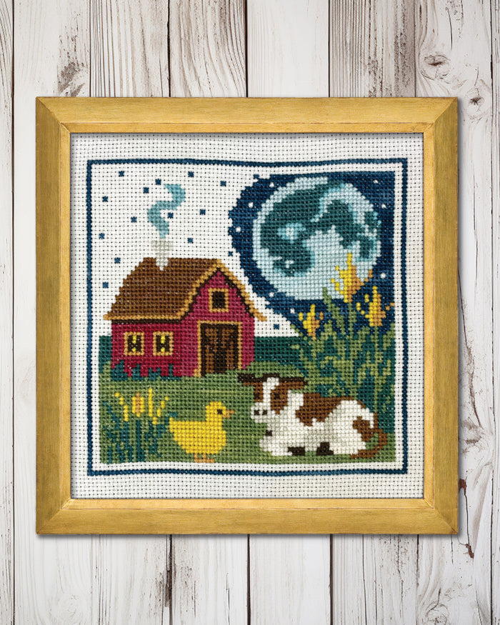 Corn Moon Cross Stitch Pattern