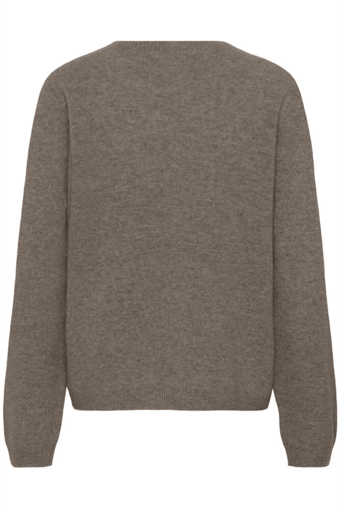 Shop the Cream CRMela Jumper in Java Melange at Dotique. A luxurious 100% wool jumper with a classic crew neck, regular fit and timeless everyday style.