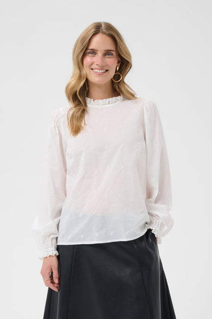 Cream 10615648 CRKalikah Blouse Snow White white blouse Shop Cream at Dotique