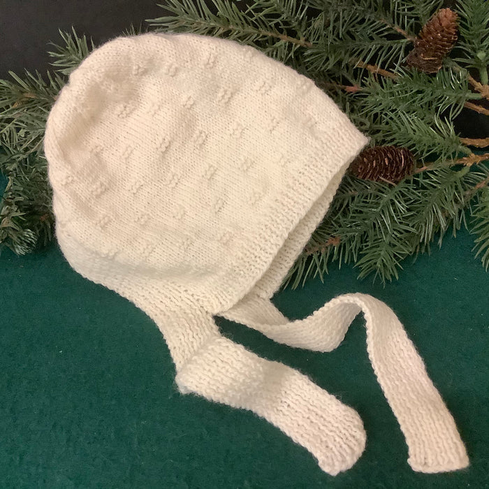 Cream Knit Bonnet