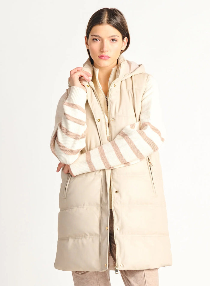 Cream Stripe Half Zip Acorn Home + Apparel