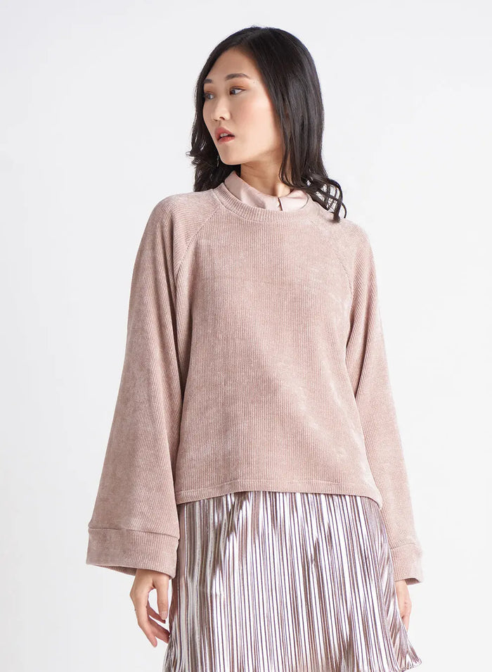 Crew Neck Chenille Sweater Acorn Home + Apparel
