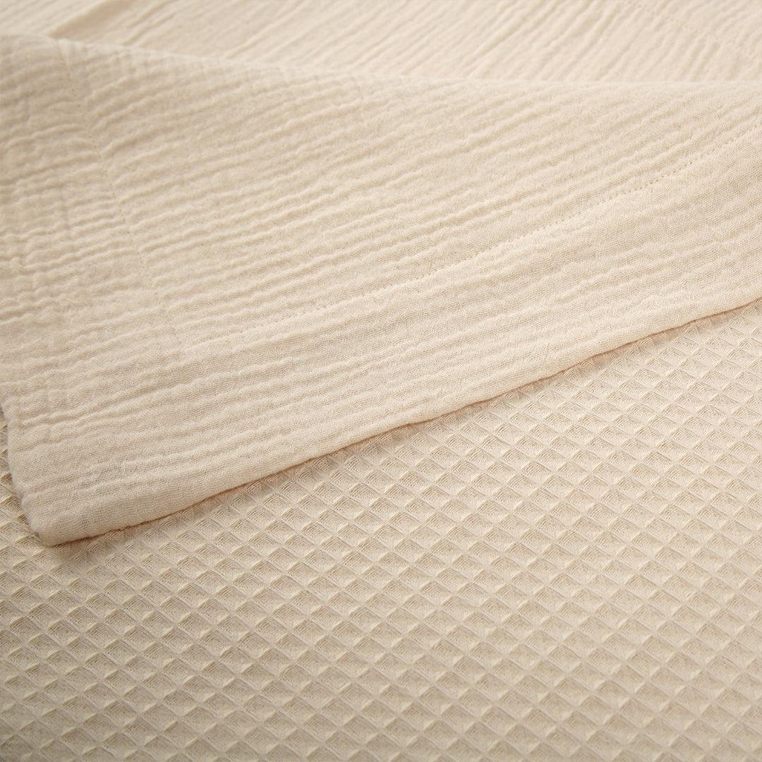 CuddleCo Comforter Blanket - Cashmere Waffle