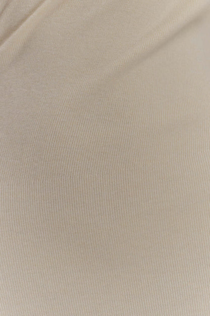 Culver Draped Twist Knit Midi Dress - Cream