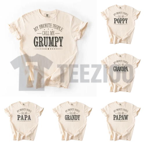 Custom "My Favorite People Call Me Papa" T-Shirt