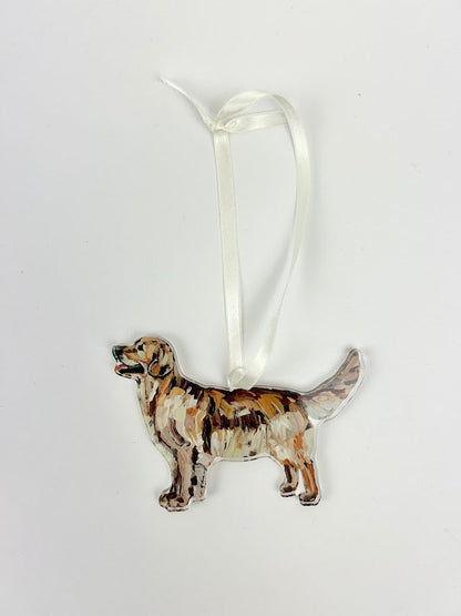 Dark Golden Retriever Acrylic Ornament Home Decor in  at Wrapsody