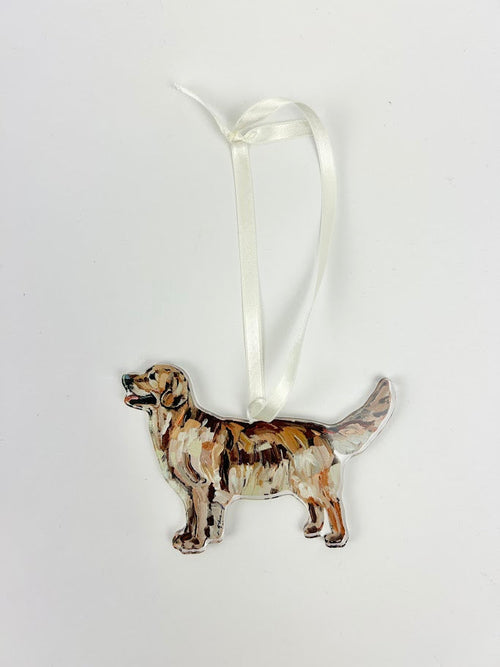 Dark Golden Retriever Acrylic Ornament Home Decor in  at Wrapsody