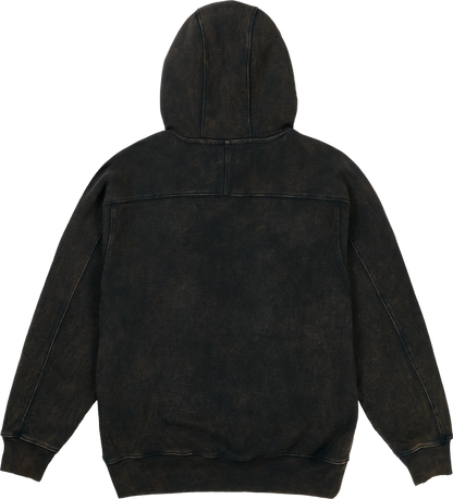 DASH LINE HOOD ACID WASHED BLACK