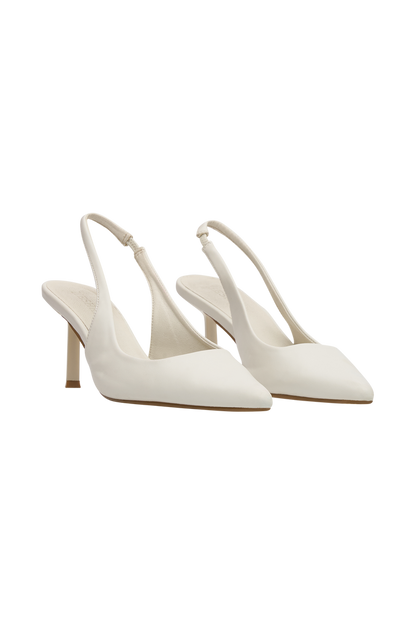 Dasha Sling Back Heels - Ivory
