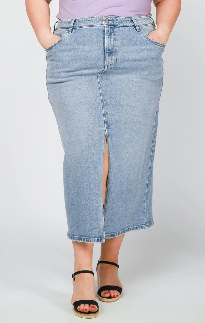 Denim Maxi Skirt Acorn Home + Apparel