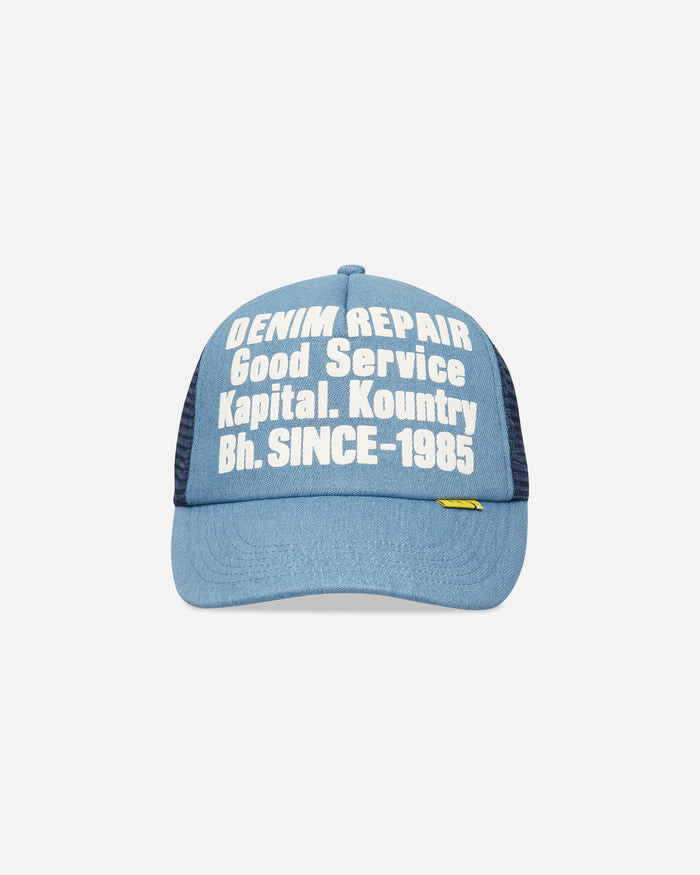 KAPITAL Denim Repair Service Denim Track Cap Navy Hats Caps K2603XH502 NAVY