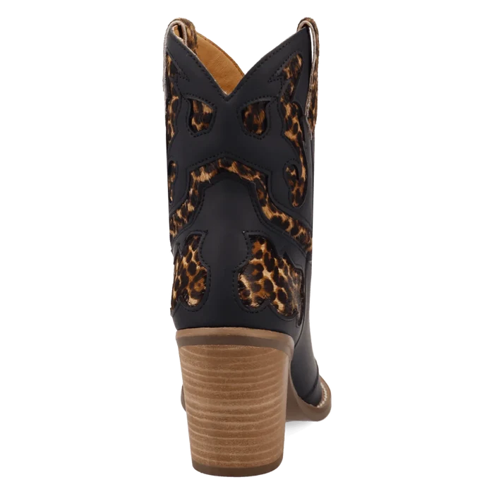 Dingo Women's Run Wild Leather Bootie in Leopard