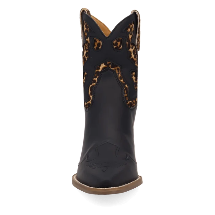 Dingo Women's Run Wild Leather Bootie in Leopard