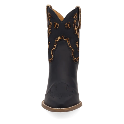 Dingo Women's Run Wild Leather Bootie in Leopard