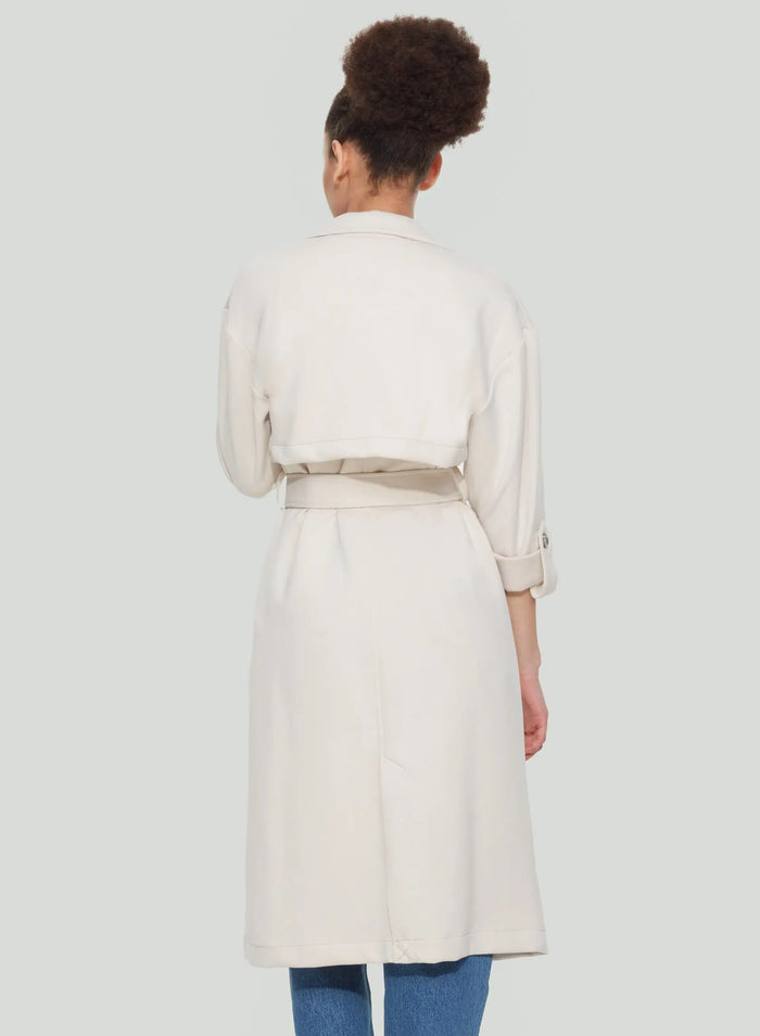 Double Breasted Knit Trench Jacket Acorn Home + Apparel