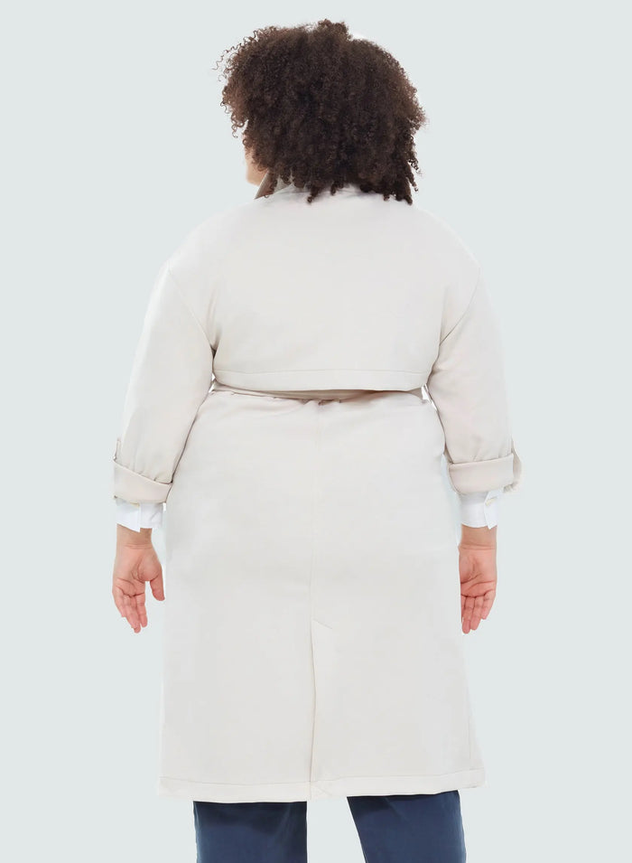 Double Breasted Knit Trench Jacket Acorn Home + Apparel