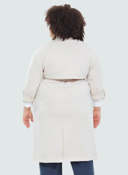 Double Breasted Knit Trench Jacket Acorn Home + Apparel
