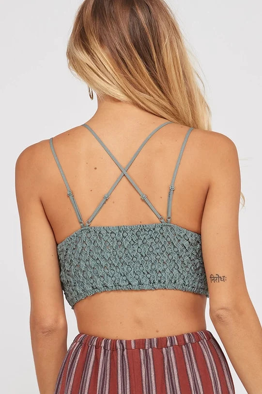 Double Strap Scalloped Lace Bralette (5 Colors Available)