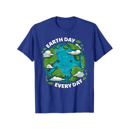 "Earth Day Every Day" T-Shirt – Cute Eco-Friendly Graphic Tee, Sustainable Unisex Cotton Nature Shirt