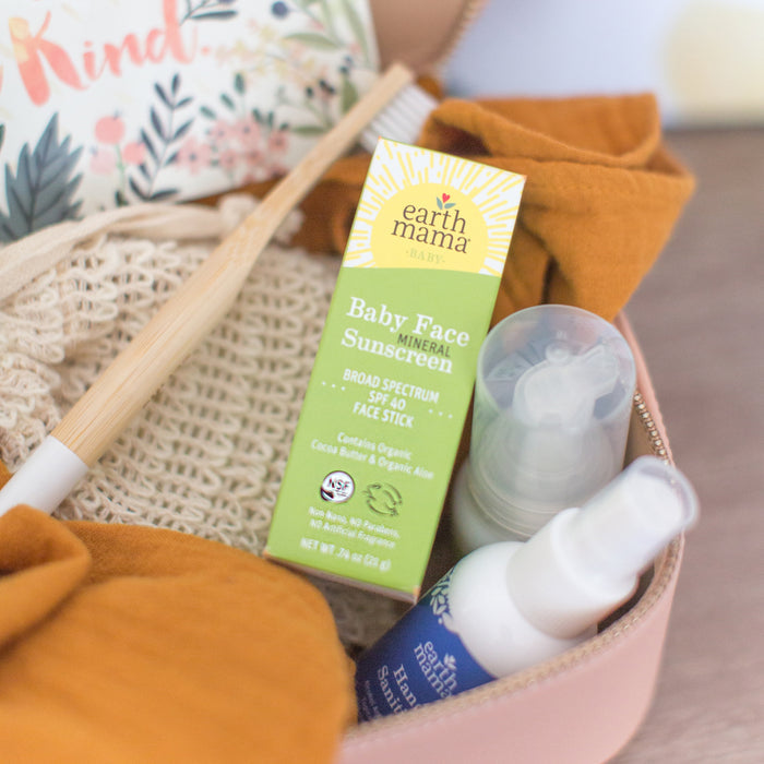 Earth Mama Baby Face Mineral Sunscreen Face Stick - SPF 40