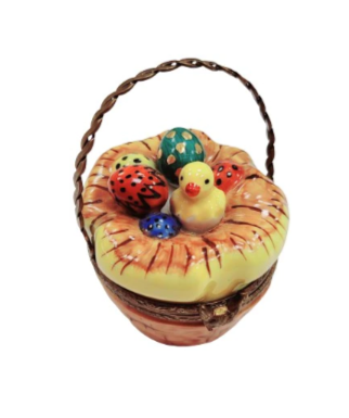 Easter Basket Bird Limoges Box Porcelain Limoges Easter French Trinket Box