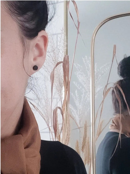 Ebony Circle Studs Acorn Home + Apparel