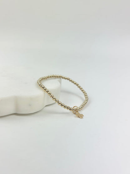 eGirl 3mm Signature Cross Charm Gold Bracelet Bracelets in at Wrapsody
