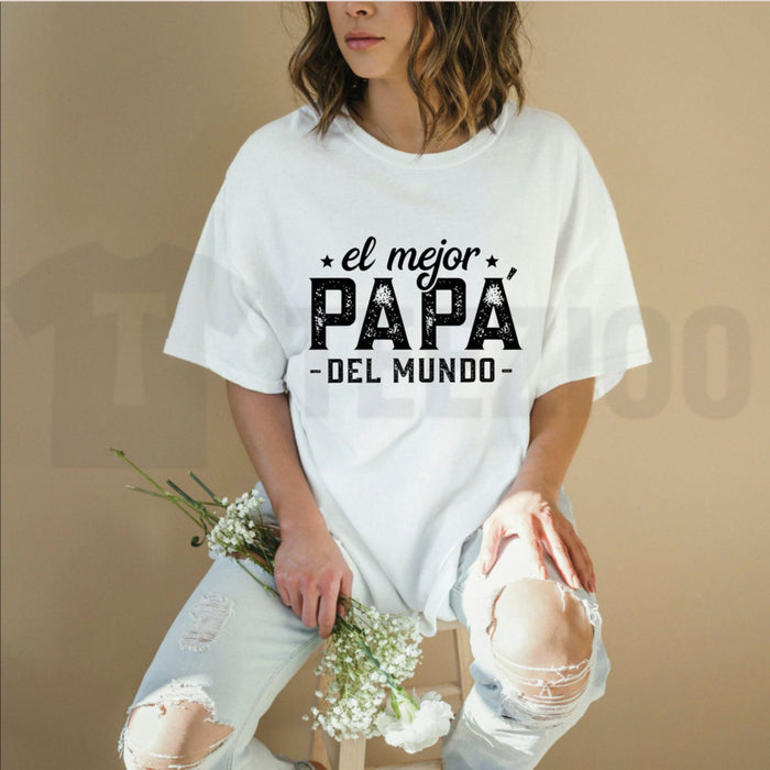 El Mejor Papá del Mundo Graphic T-Shirt – Celebrate the Best Dad in the World Spanish Father's Day Tee, Meaningful Family Urban Top