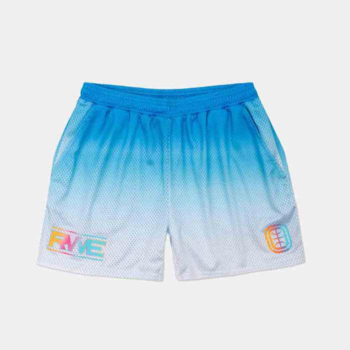 Front view of the Overtime Elite RWE Mesh Shorts.