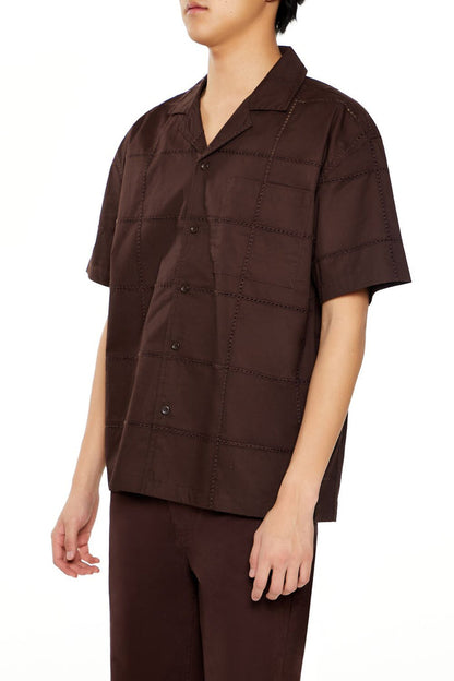 Embroidered Grid Shirt