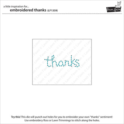 embroidered thanks