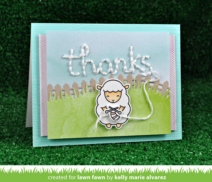 embroidered thanks