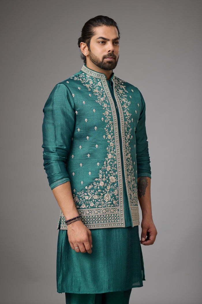 Emerald Heritage mehndi outfit for men