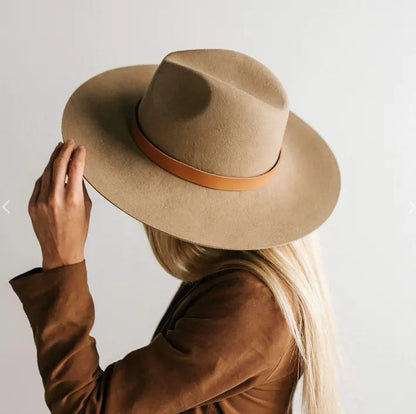 Emma Wide Brim Fedora Acorn Home + Apparel