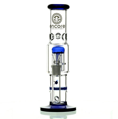 ENCORE 12" STRAIGHT TUBE W/TREE AND HONEYCOMB STACK PERC BLUE - Smoke Spot Smoke Shop
