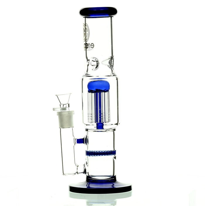 ENCORE 12" STRAIGHT TUBE W/TREE AND HONEYCOMB STACK PERC BLUE - Smoke Spot Smoke Shop