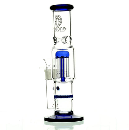 ENCORE 12" STRAIGHT TUBE W/TREE AND HONEYCOMB STACK PERC BLUE - Smoke Spot Smoke Shop