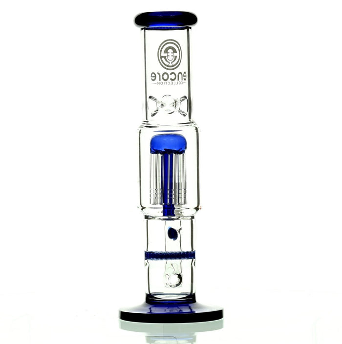 ENCORE 12" STRAIGHT TUBE W/TREE AND HONEYCOMB STACK PERC BLUE - Smoke Spot Smoke Shop
