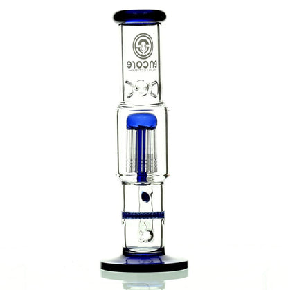 ENCORE 12" STRAIGHT TUBE W/TREE AND HONEYCOMB STACK PERC BLUE - Smoke Spot Smoke Shop