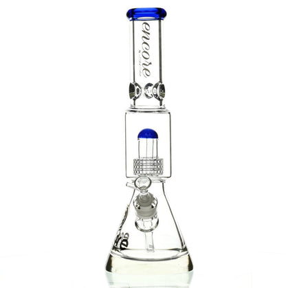 ENCORE 16" BEAKER W/MATRIX SHOWERHEAD BLUE - Smoke Spot Smoke Shop