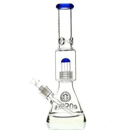 ENCORE 16" BEAKER W/MATRIX SHOWERHEAD BLUE - Smoke Spot Smoke Shop