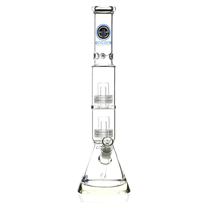 ENCORE 18" DOUBLE STACK MATRIX SHOWERHEAD PERC BLUE - Smoke Spot Smoke Shop