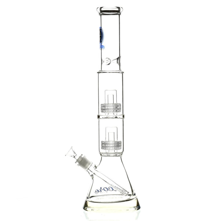 ENCORE 18" DOUBLE STACK MATRIX SHOWERHEAD PERC BLUE - Smoke Spot Smoke Shop
