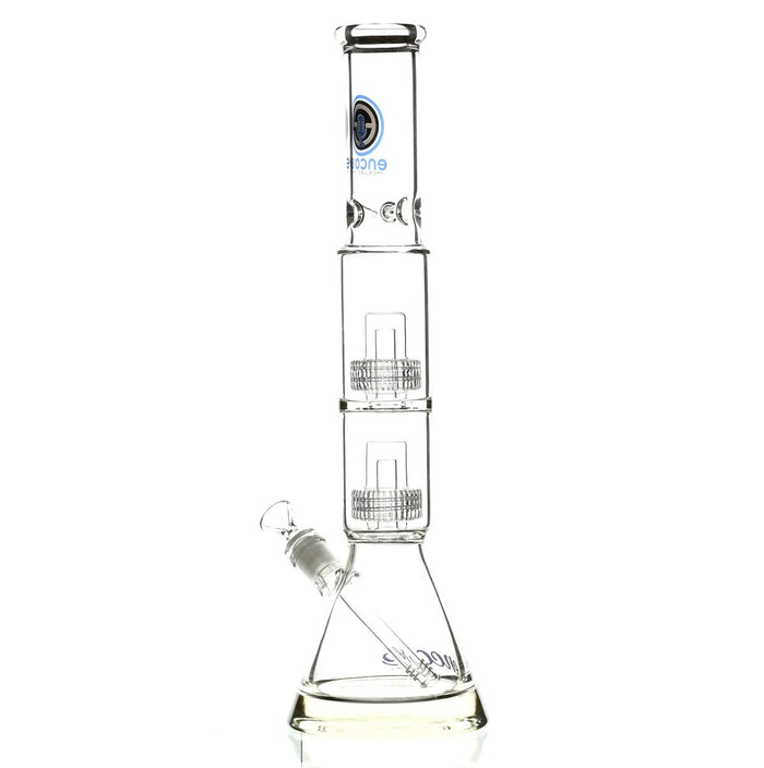 ENCORE 18" DOUBLE STACK MATRIX SHOWERHEAD PERC BLUE - Smoke Spot Smoke Shop